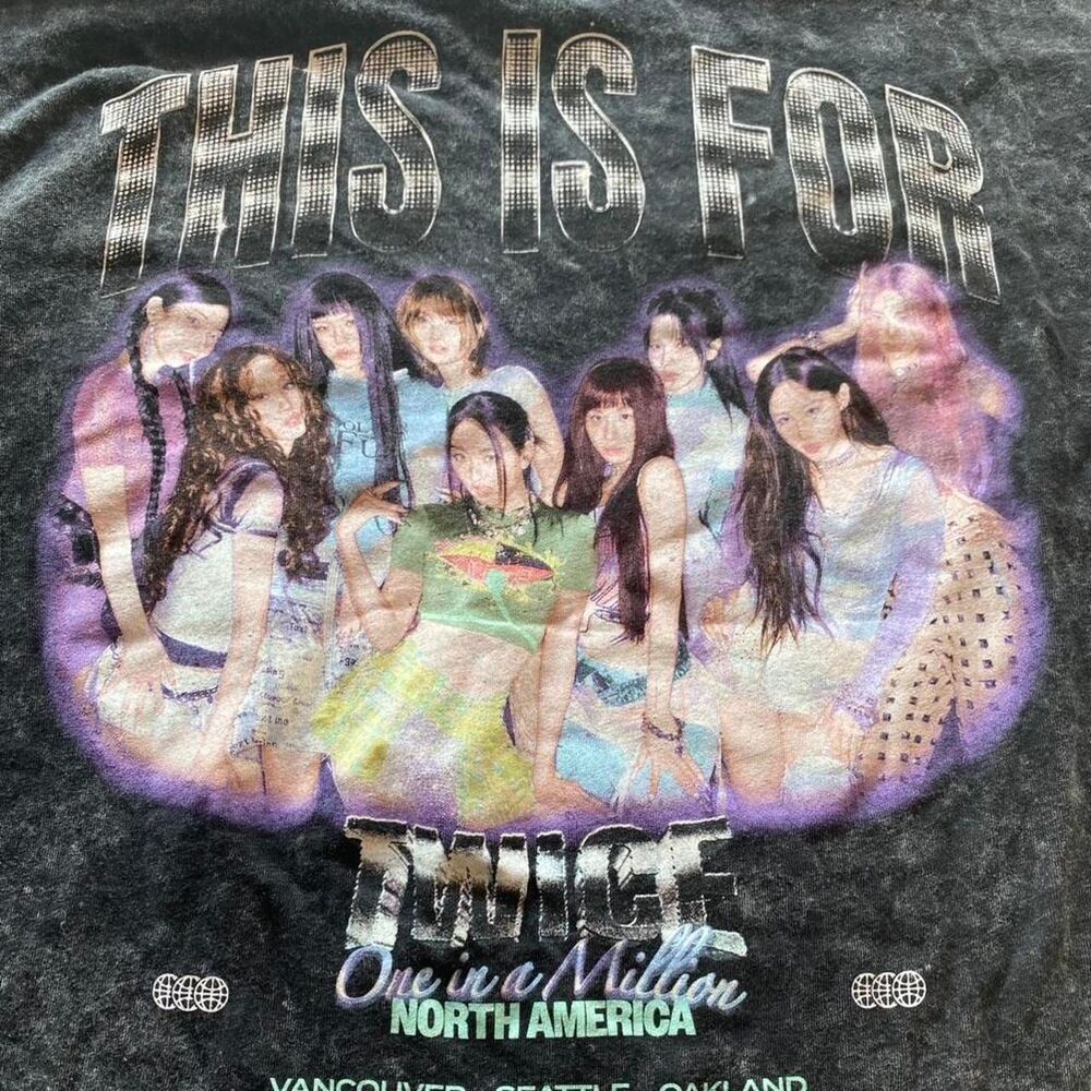 TWICE THIS IS FOR POP MERCH LIMITED EDITION TOUR SHIRT L